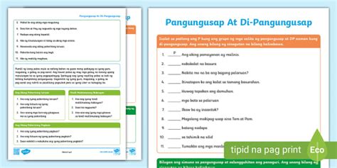 10 halimbawa ng di pangungusap|Pangungusap at Di.